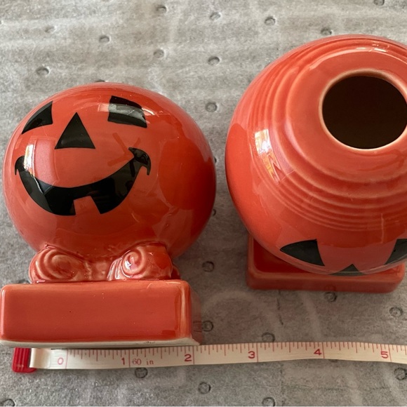 Fiestaware Jack o Lantern candlestick holders - Picture 5 of 5